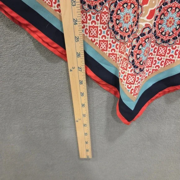 HeartSoul‎ Tunic Top Shirt Women Size Large Bandana Triangle Hem Boho Casual - Picture 8 of 8